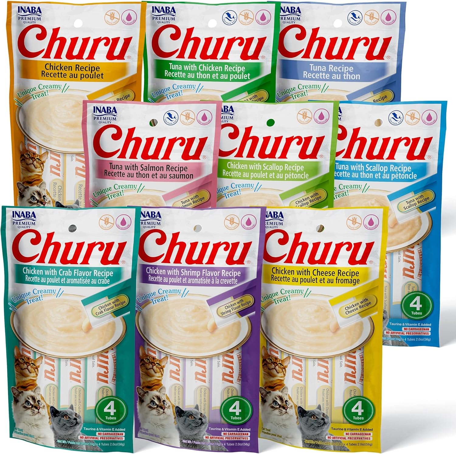 Churu cat treats 9-flavor variety pack display - View 1